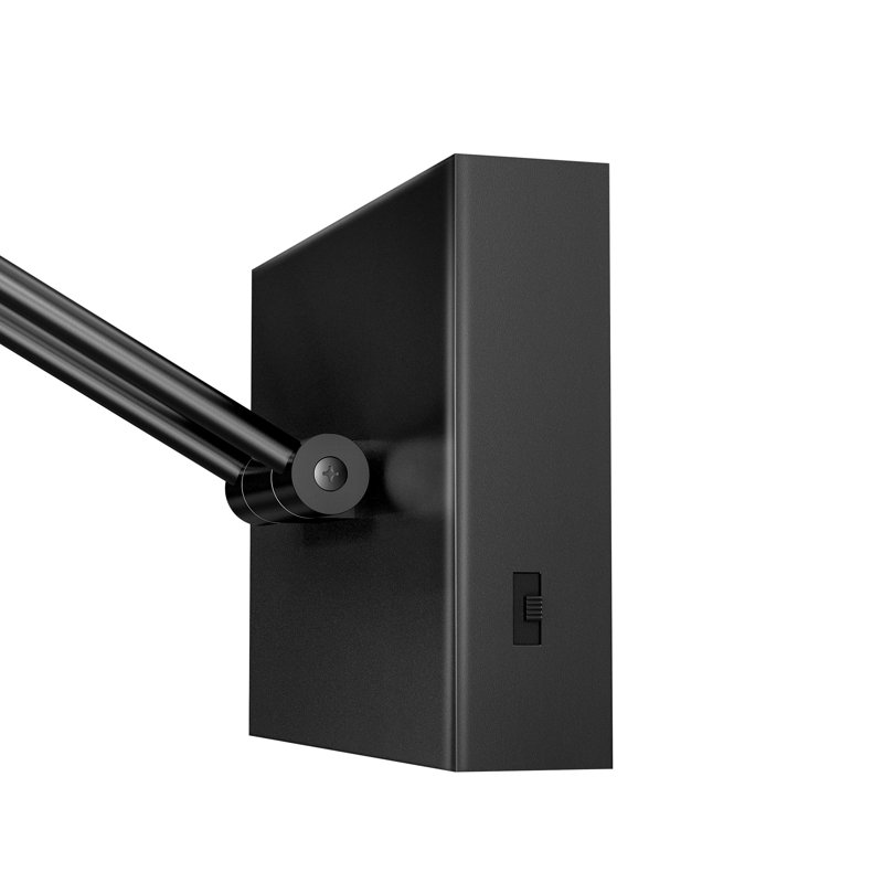 1-Light 24'Bathroom 3CCT Modern LED Vanity Light Fixture with 360° Rotatable Head & Swing Arm, Matte Black