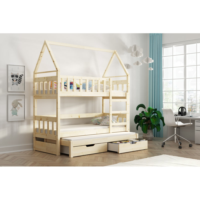 Petersfield Kids Bunk Bed and Mattress by Harriet Bee