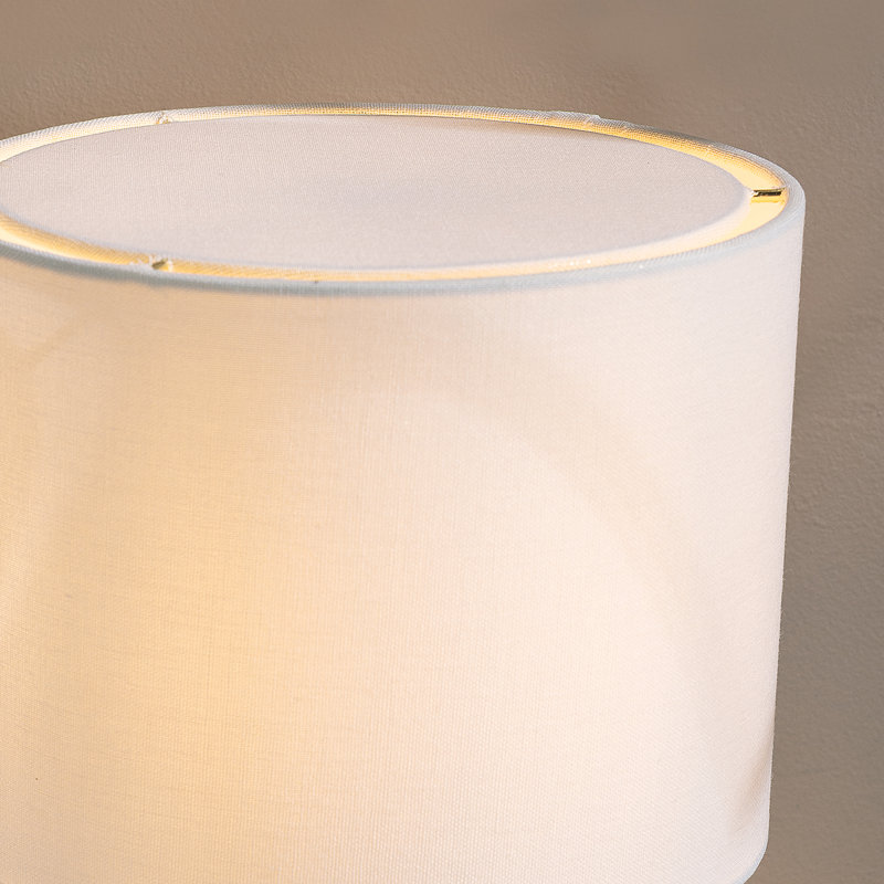 Mini lampe en cristal Billy, Transparent / Nickel, Blanc cassé