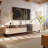 TV Stand  80'' TV With Double Storage Space, Media Console Table, Entertainment Center With Drop Down Door  , , Home Theatre-915312898