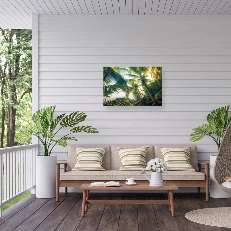 Imprimé bolognaise «Hide Under Palms» sur toile par Stefan Hefele, H 30 po x l 47 po x P 1,5 po