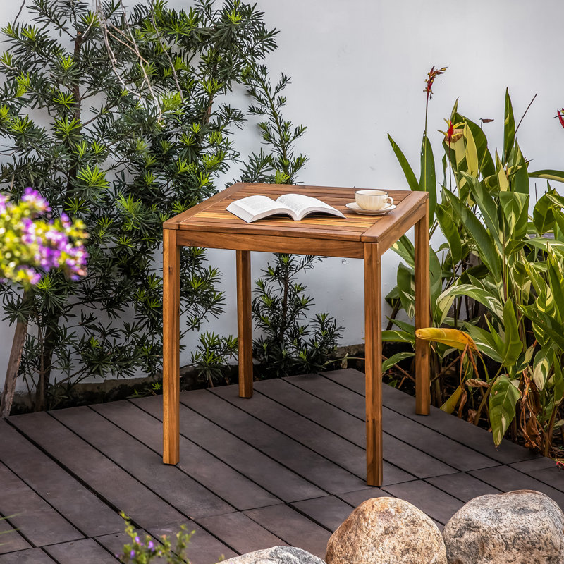 Solid Wood Outdoor Bistro Table
