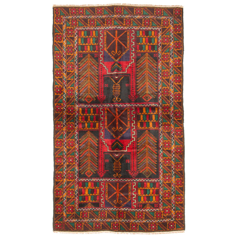 Teimani Black Rug 3'7" x 6'2"