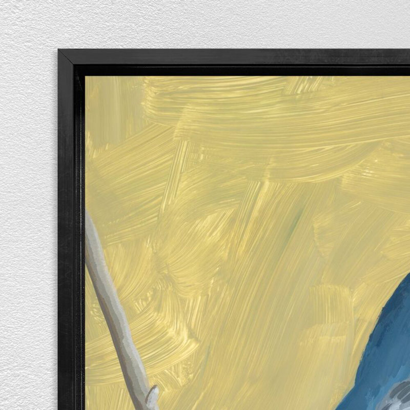 "Petit oiseau bleu III" par Ryan Brown, H 31,5 po x l 25,5 po