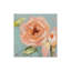 Bouquet de roses pêche, sans cadre, murale, 16 x 16