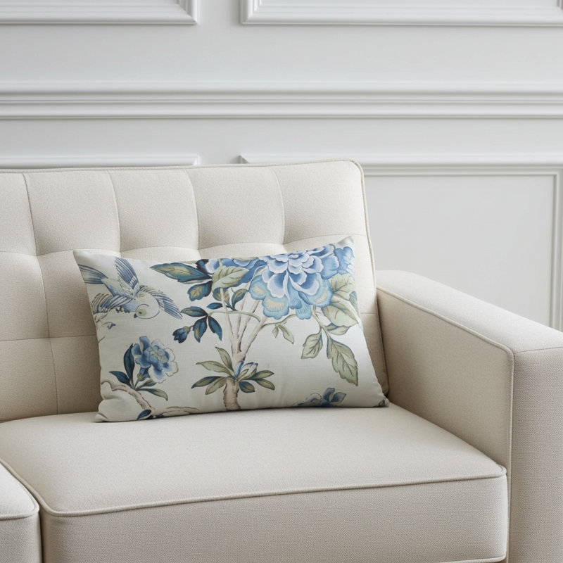 Coussin en coton fait main Bloom City, H 26 po x l 26 po