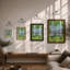 Birch Forest Mid-Century - Framed Print-21783593-21783596