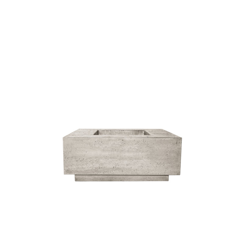 Foyer d'extérieur en béton Vanleer, Propane, 16" H x 42" W x 42" D, Grey