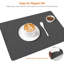 Ensemble de 6 napperons en vinyle résistants à la chaleur, faciles à nettoyer et antidérapants pour la table de salle à manger