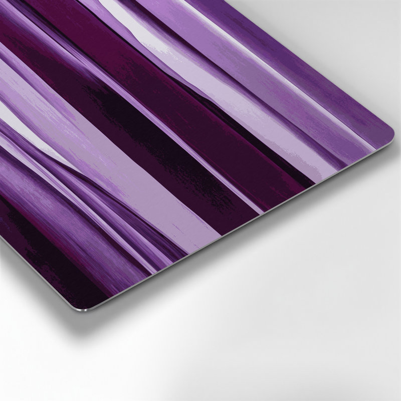 Abstract Color Field 86 Purple Metal Wall Art, 11" H x 14" W
