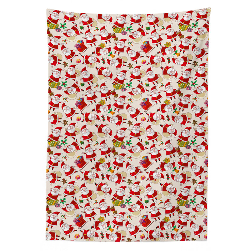 Geometric Christmas Tablecloth, 70" L x 52" W