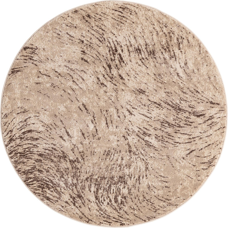 Bartels Abstract Indoor Rug, Round 4'