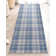 Tapis bleu à tissage plat Kehr