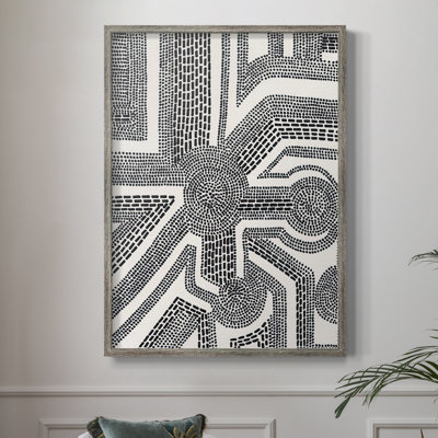 «Dots and Dash II», reproduction encadrée - bois massif