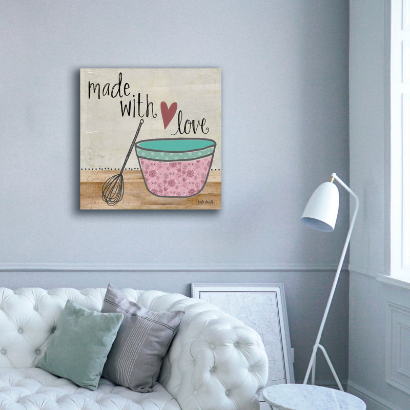  «Made With Love» par Katie Doucette, art mural sur toile, 37 po x 37 po, H 37 po x l 37 po