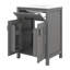 48" Bathroom Vanity Set With Double Ceramic Sink, Free Standing Single Basin Vanity Set With 2 Soft-Close Doors And Drawer