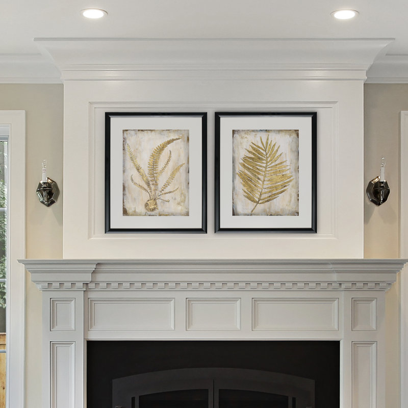 " Venetian Frond " 2 - Pieces, Black Framed