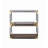 Hymes Industrial Rectangular Console Table with Smoky Glass Top in Black and Gold