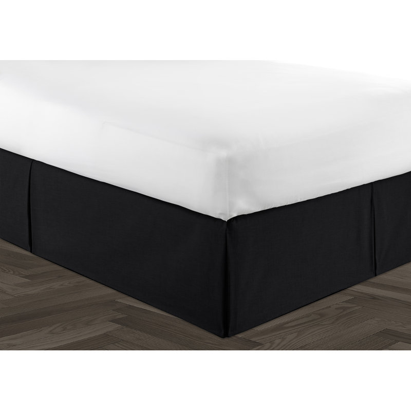 Jupe de lit Gesto, 18 po, Double, Noir, naturel
