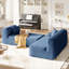 Canapé modulaire en L pour la maison. 2 pièces. Plongez dans le luxe pur avec de la mousse. Profondeur du siège de 53 po. Tissu amélioré. 3. Bleu. L 111 po x L 66,5 po x H 26,5 po Capacité de poids de 400 livres. Configuration.-1481964107