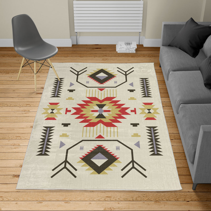 Tapis gris / jaune, Rectangle 5 pi 2 po x 7 pi 6 po
