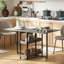 HOMCOM Folding Dining Table, Drop Leaf Table w/ Open Compartments-471145872