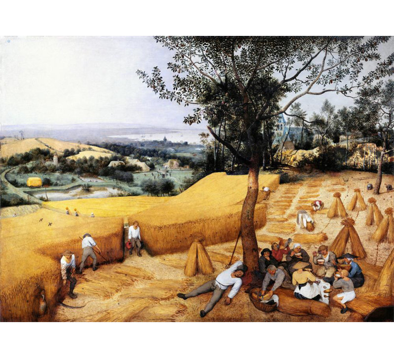 "The Harvesters" par Peter Bruegel The Elder - Art mural sur toile tendue avec châssis