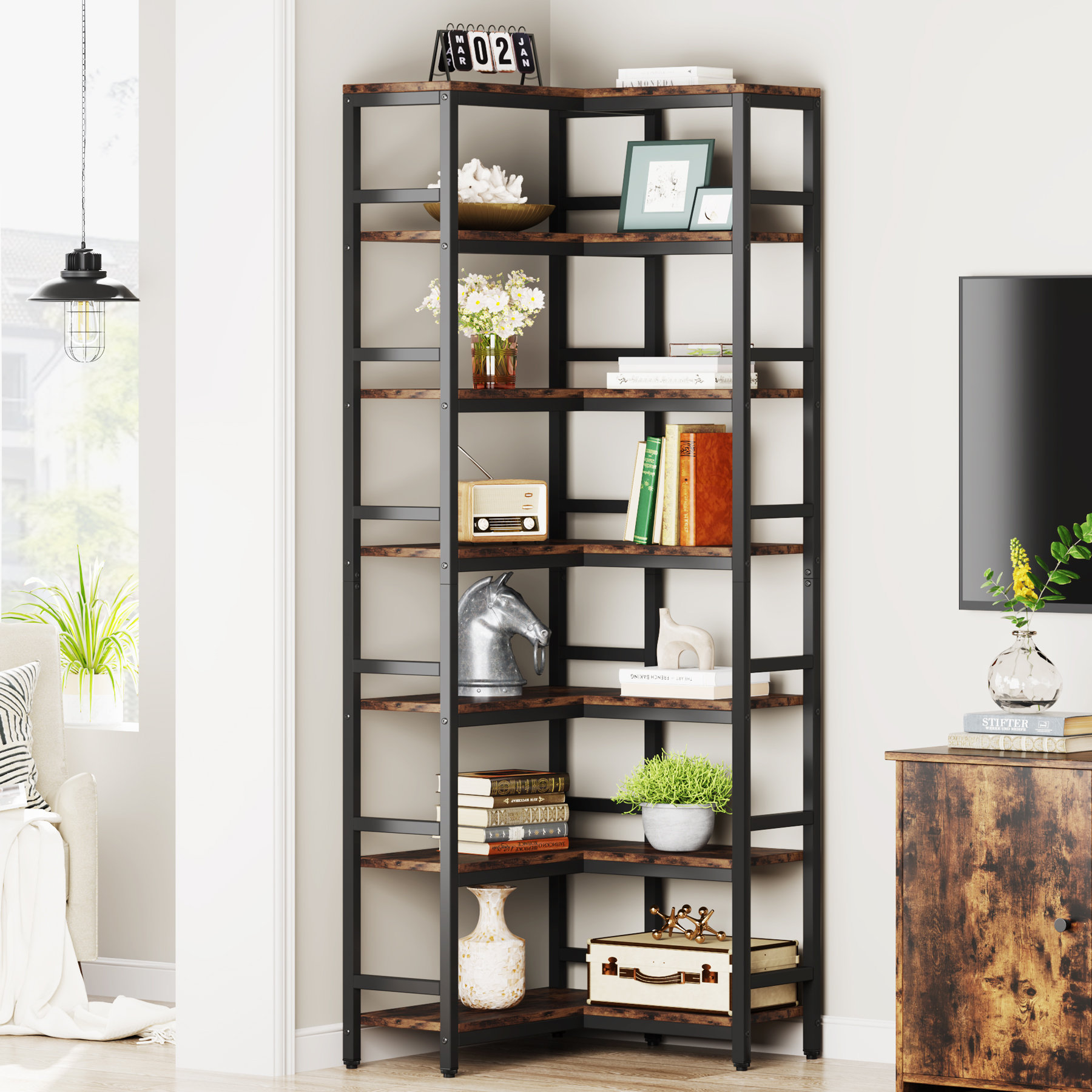 17 Stories Attore Corner Bookcase & Reviews - Wayfair Canada