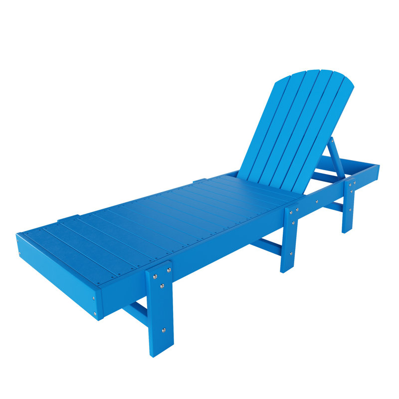 Méridienne inclinable en poly 77,7 po, Bleu pacifique