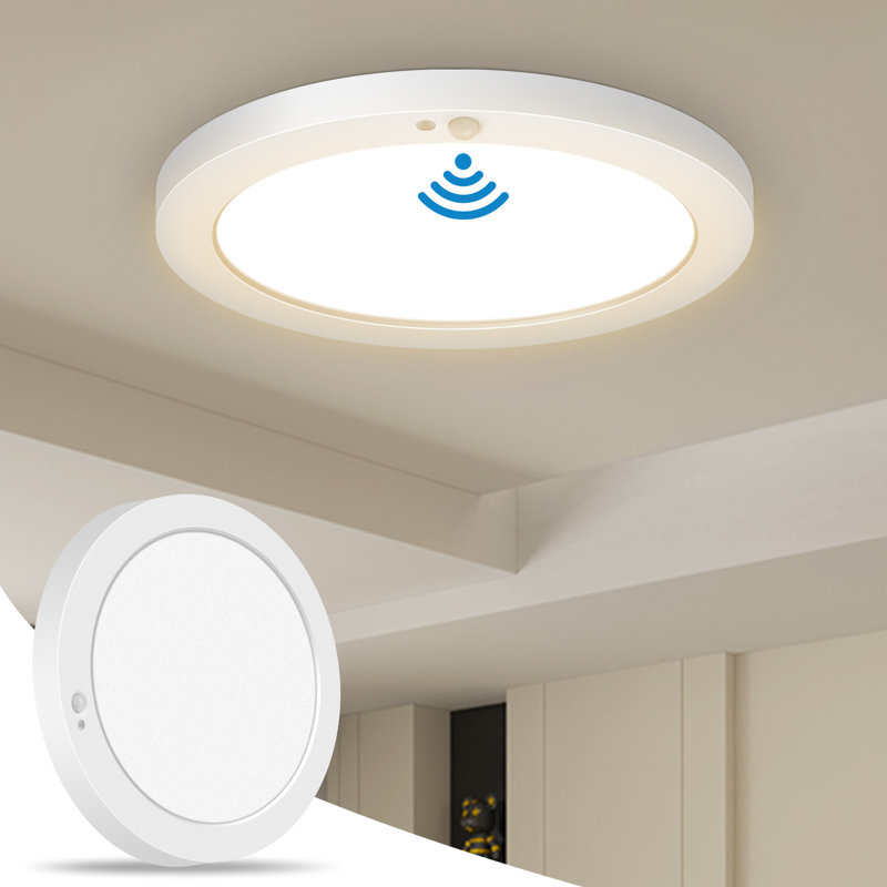 Motion Sensor Ceiling Light Indoor Wired PIR, 5CCT, 7 Inch Flush Mount Motion Sensor Light, 12W, Timer, Motion Activated Flush Mount Ceiling Light for Hallway, Pantry, ETL, Energy star