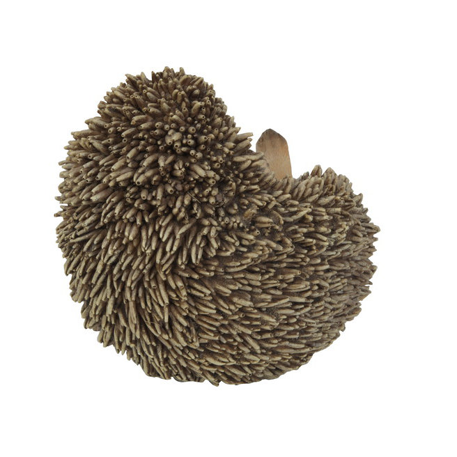 Small Brown Polyresin Hedgehog Garden Statue