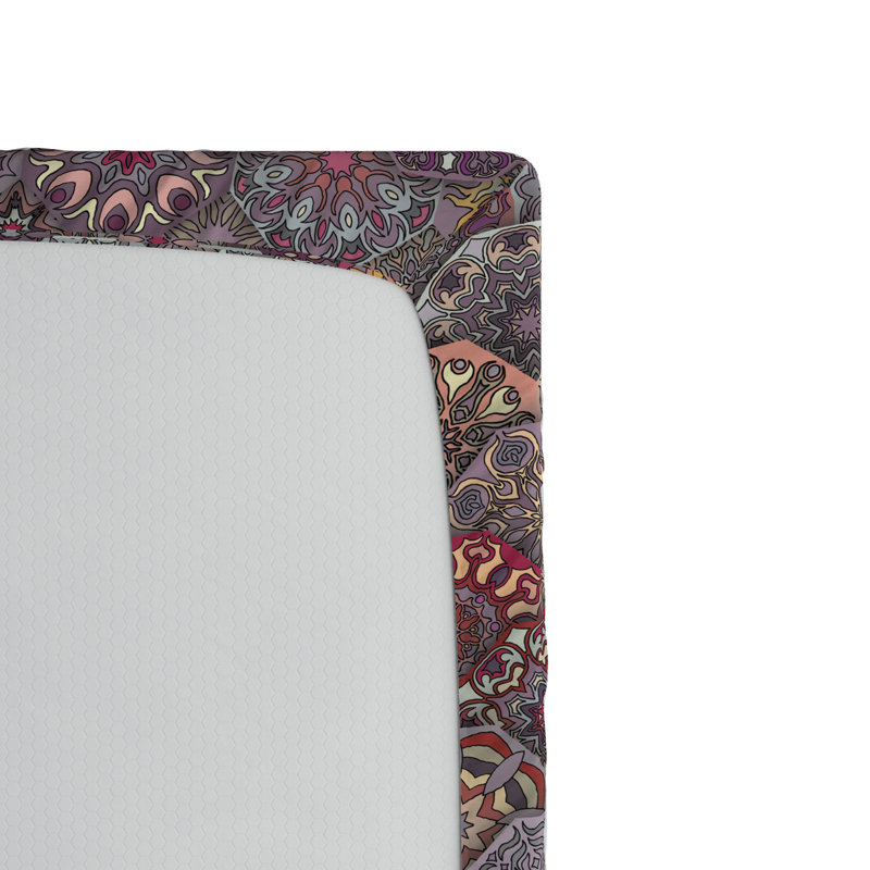 Microfiber Geometric Fitted Sheet, Full Fitted Sheet