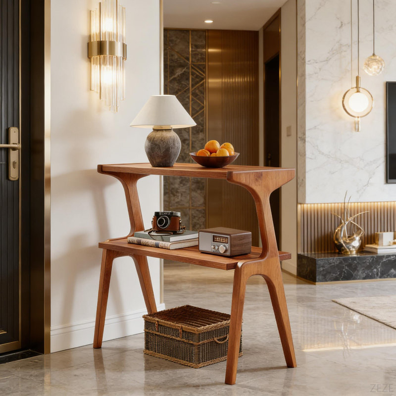 Table d'appoint de style contemporain, table de bout à 2 niveaux, table de bout Farmhouse, table de chevet élégante