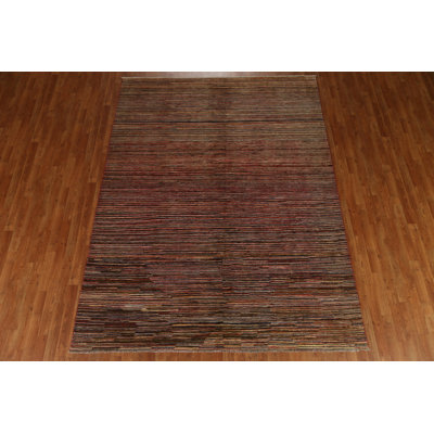 Tapis oriental all-over Gabbeh Kashkoli fait à la main 7 x 10