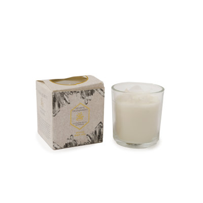 Geko Unscented Jar Candle with Glass Holder