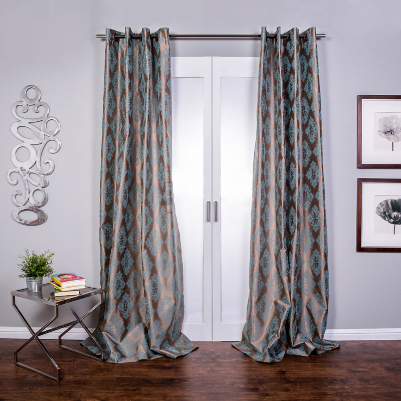 Daniell Semi Sheer Curtain Single Panel, 54" W x 84" L, Taupe