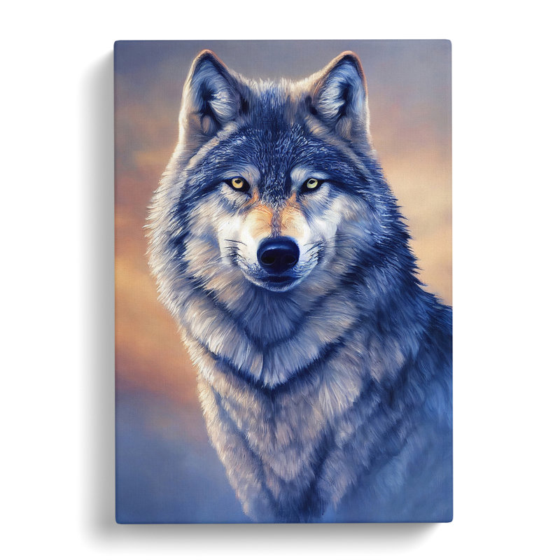 XC1022-5066X Watchful Wolf No.2 - Wrapped Canvas Print, 60cm H x 40cm W x 3cm D