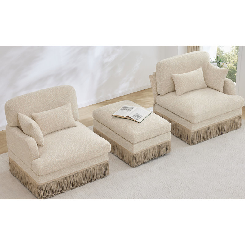 Canapé Comfy Chenille Leopard, Beige