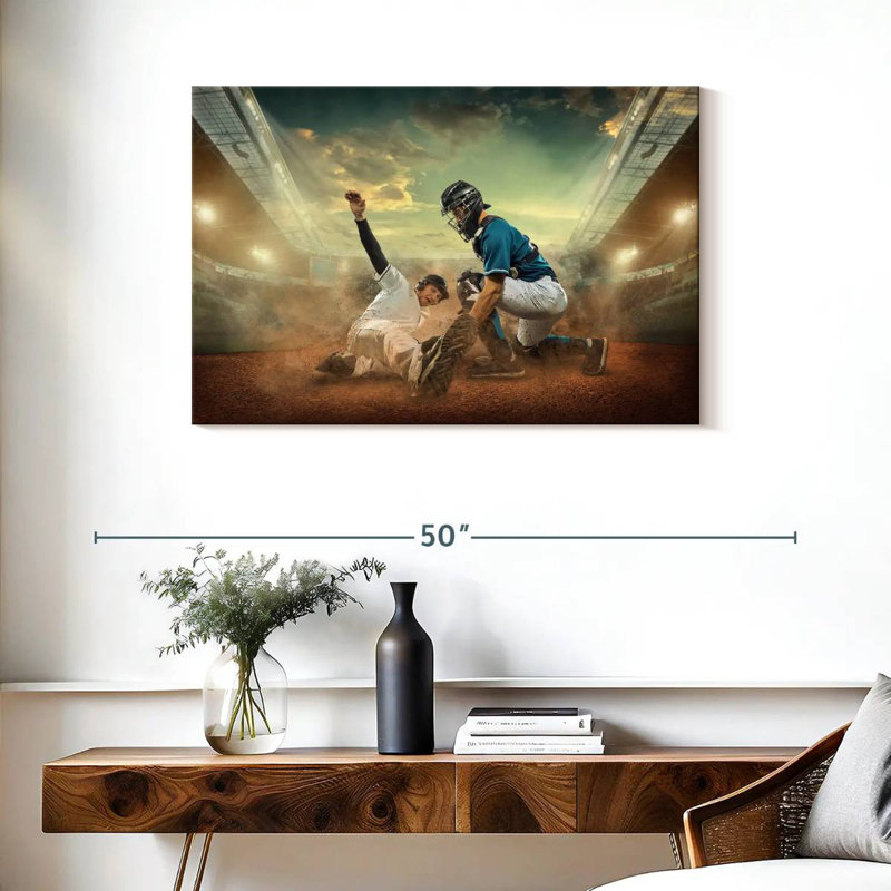 Sireci Baseball Action, 24" H x 36" W