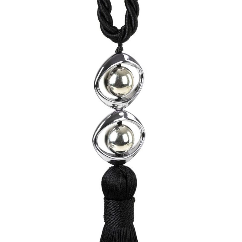 Zionsville Fabric 32cm Curtain Tieback, Black