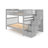 Tena Solid Wood Standard Stairway Bunk Beds Full over Full with 4 Drawers in the Steps, Gray-1904814708-1904814714