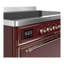 Cuisinière à induction de 48 pouces avec 6 éléments à induction en bourgogne Majestic III Series (garniture en cuivre)-124828833-124828830