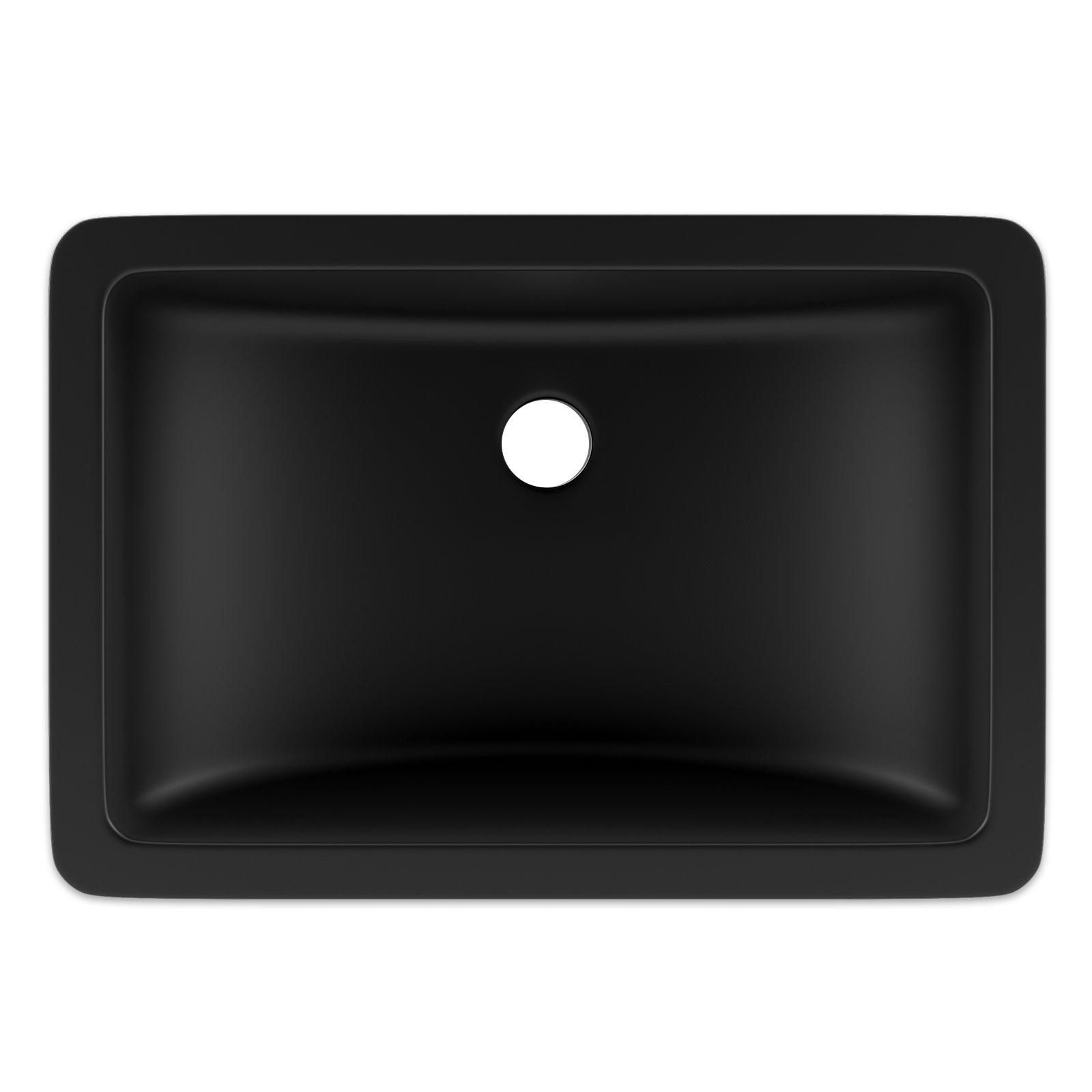 Lexicon Quartz Composite Rectangle Vanity Sink, Black