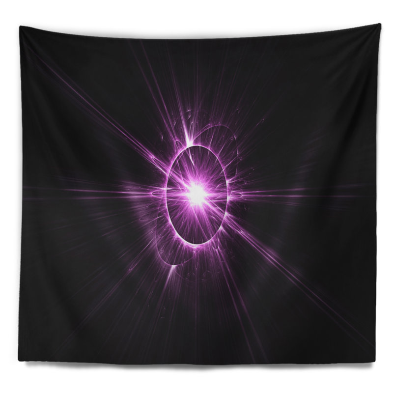 Tapisserie mauve mauve de étoile brillante, H 68 po x l 80 po