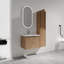 Meuble-lavabo mural multifonctionnel avec 2 armoires latérales