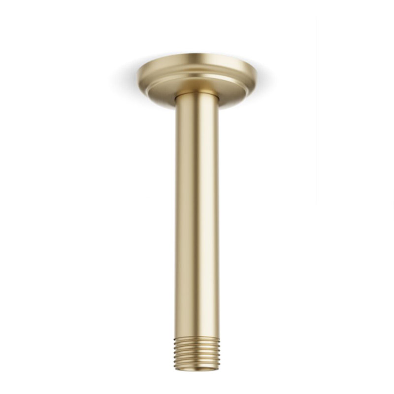 Classic 4.75" Shower Arm Ceiling Mounted Chrome, Satin Brass