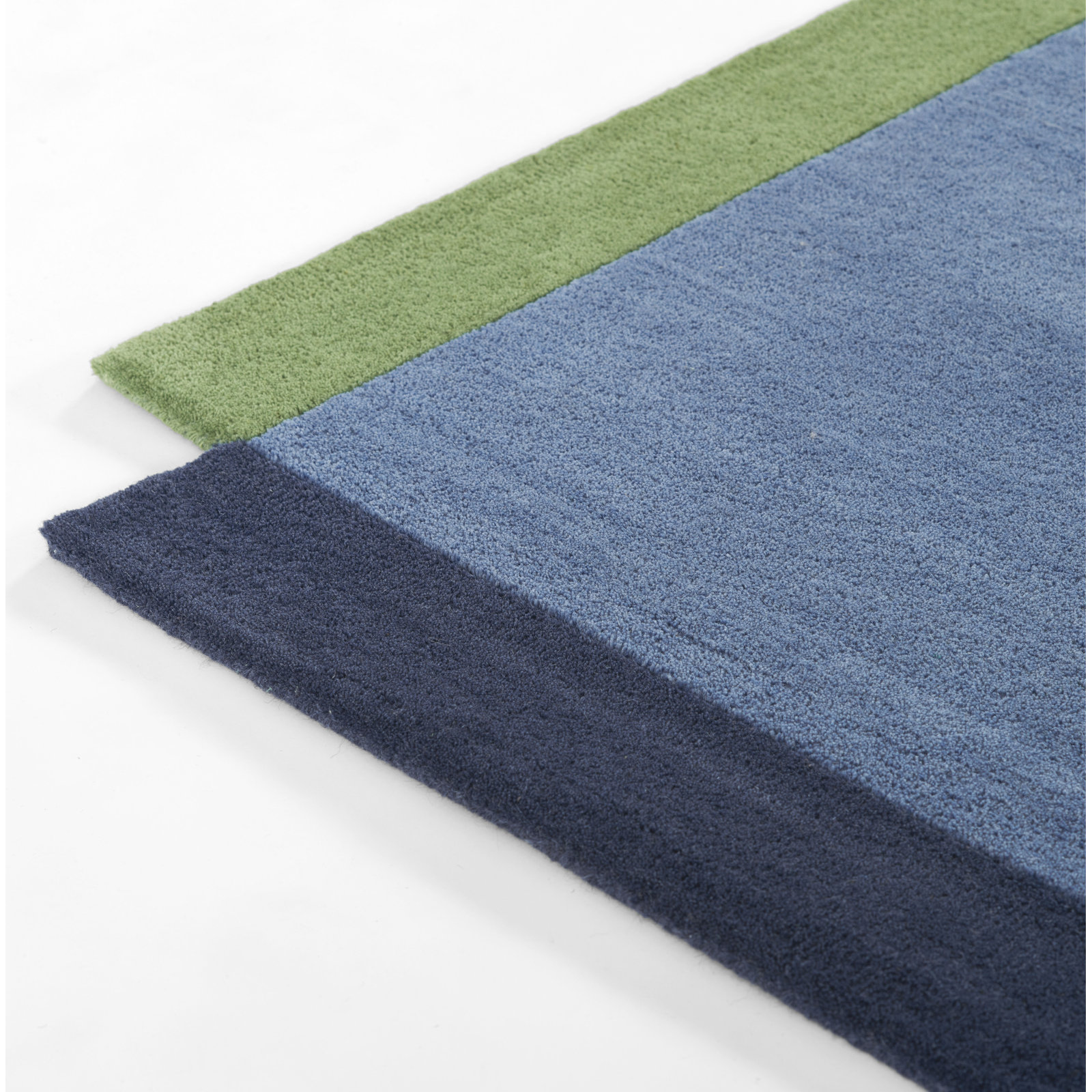 Tallulah Solid Blue Hand-Tufted Wool Rug, Runner 2'6" x 8'