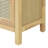Bohemian Style Rattan Buffet Storage Cabinet With Solid Wood Frame, Sideboard With 3-Position Adjustable Shelves, No-Handle Push-To-Open Design-1668706401