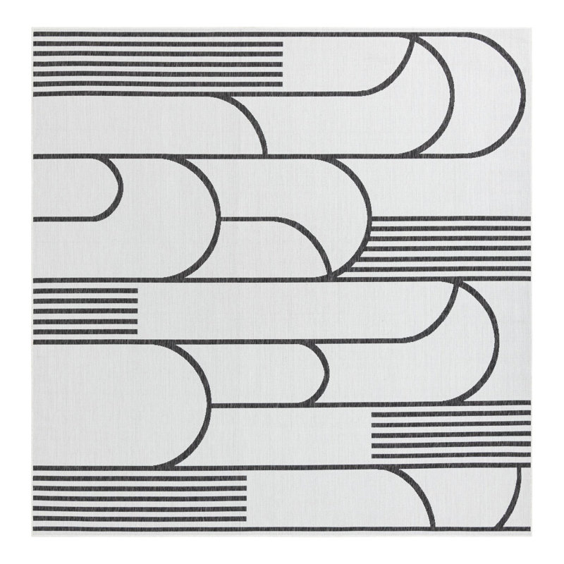 Geometric Indoor / Outdoor Rug, Square 10'