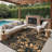 Shimeek ReversibleOutdoor Mat, Waterproof Plastic Outdoor Mat, Black&Brown,Rectangle 8' x 10'-721489932-716048428